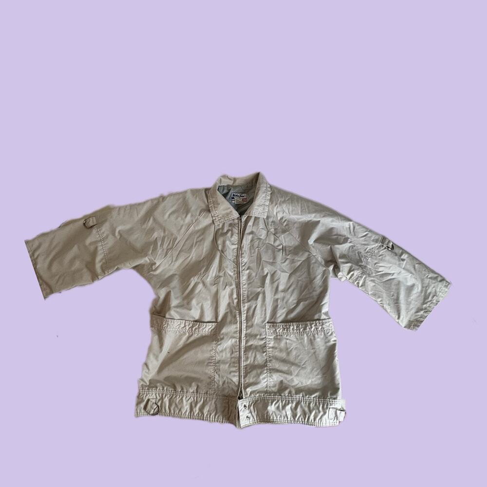 Weather Tamer Jacket Tan Brown Women 44 Vintage Collar Outdoor Classic